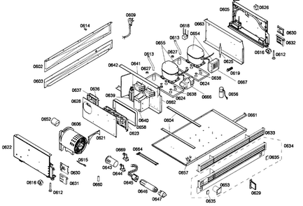 Compressor Diagram and Parts List for T36IT71NNP 23 Thermador Refrigerator