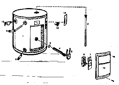 Part Location Diagram of 9000253 Maytag Water heater heating element