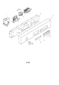 Fascia Panel Diagram and Parts List for SHU4016UC 06 Bosch Dishwasher