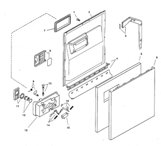 Door Assy Diagram and Parts List for SHU3302UC 06 Bosch Dishwasher