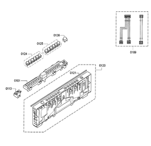 Control Panel Diagram and Parts List for SPV5ES53UC 28 Bosch Dishwasher