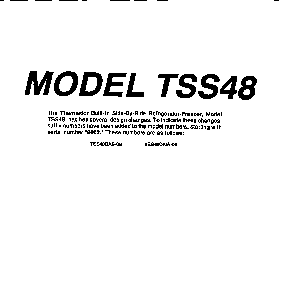 Front Cover Diagram and Parts List for TSS48DAW-06  Thermador Refrigerator