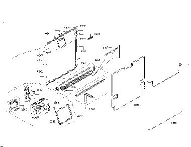 Door/dispenser Diagram and Parts List for SHE863WF2N 01 Bosch Dishwasher
