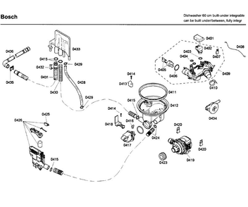 Pump Diagram and Parts List for SHV68M03UC 53 Bosch Dishwasher