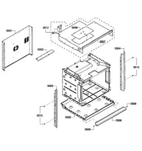 Cabinet Assy Diagram and Parts List for HBL3450UC 09 Bosch Wall Oven