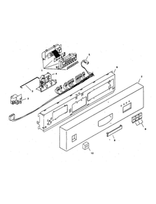 Control Panel Diagram and Parts List for SHU3326UC 12 Bosch Dishwasher