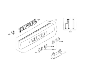 Control Panel Diagram and Parts List for SGE63E15UC 86 Bosch Dishwasher