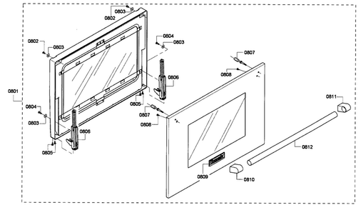 Part Location Diagram of 00649523 Bosch Door Hinge