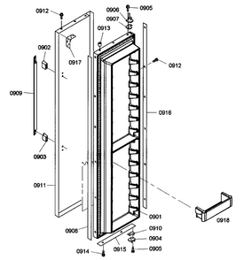 Door Assy 2 Diagram and Parts List for KBUIT4865E01  Thermador Refrigerator