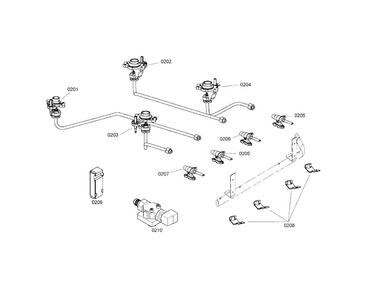 Jet Holders Diagram and Parts List for HDS7052U 01 Bosch Range