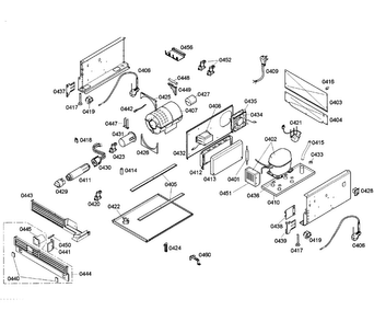 Compressor Diagram and Parts List for T18ID80NRP 20 Thermador Freezer