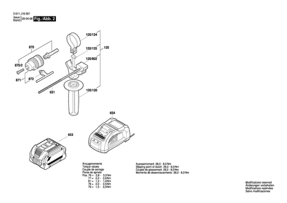 Diagram 2 Diagram and Parts List for GBH18V-26D 3 611 J16 050 Bosch Hammer Drill