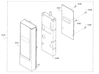 Panel Diagram and Parts List for HMV8052U 01 Bosch Microwave