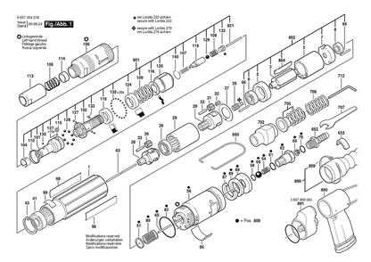 Section 1 Diagram and Parts List for 0607454218  Bosch Screwdriver