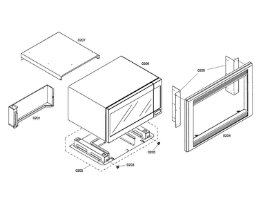 Microwave Diagram and Parts List for PODMW301-01  Thermador Wall Oven