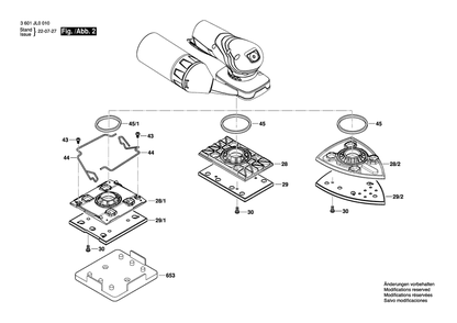 Diagram 2 Diagram and Parts List for GSS12V-40 3 601 JL0 010 Bosch Orbital or Palm Sander