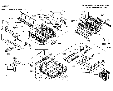 Baskets Diagram and Parts List for SHV9PT53UC A5 Bosch Dishwasher
