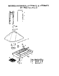 Range Hood Diagram and Parts List for HTDI  Thermador Range Hood