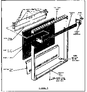 Door Front Disassembly Diagram and Parts List for CMT2BGSD  Thermador Range