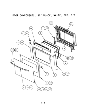10 - DOOR 30`` Diagram and Parts List for S272T  Bosch Range