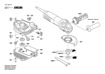 Part Location Diagram of 1602025027 Bosch Tool AUXILIARY HANDLE