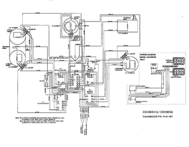 Wiring Diagram Diagram and Parts List for CEH365Q  Thermador Cooktop