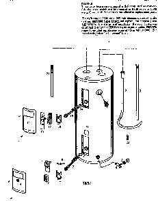 Replacement Parts Diagram and Parts List for 153314371  Kenmore Water Heater
