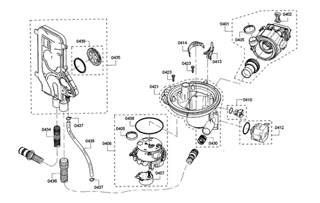Pump Diagram and Parts List for SHV53T53UC 02 Bosch Dishwasher