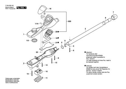 Diagram Diagram and Parts List for RD318 F 034 K82 503 Bosch Miscellaneous
