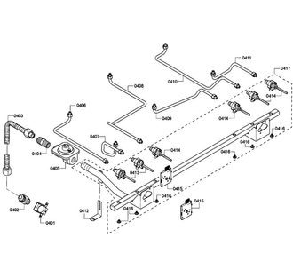 Manifold Assy Diagram and Parts List for PRD366GHU 05 Thermador Range