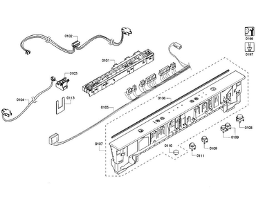 Part Location Diagram of 00689603 Bosch PANEL-FACIA