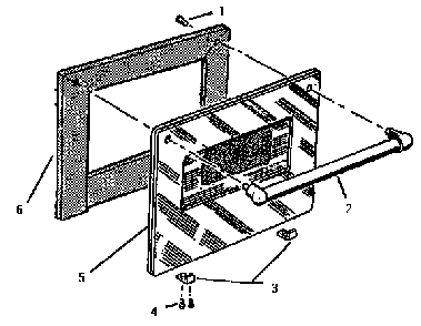 Front Cosmetics Diagram and Parts List for CMT227S  Thermador Microwave