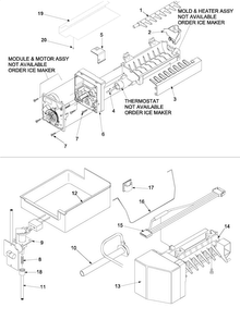 Optional Ice Maker Kit-ic511 Diagram and Parts List for RS4953000W0  Gaggenau Refrigerator