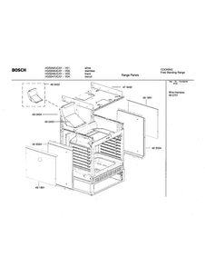 Range Panels Diagram and Parts List for HGS246UC 01 Bosch Range