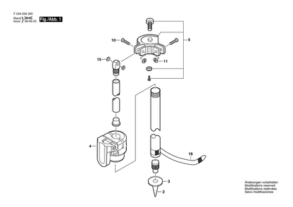 Diagram Diagram and Parts List for 4260QL F 034 056 305 Bosch Tool Stand & Cart