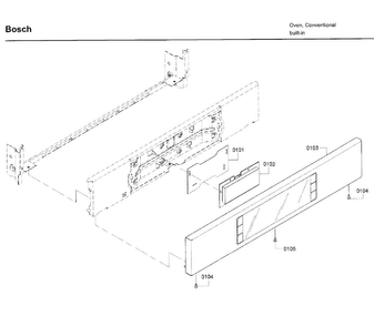 Control Panel Diagram and Parts List for HBL8651UC 02 Bosch Wall Oven