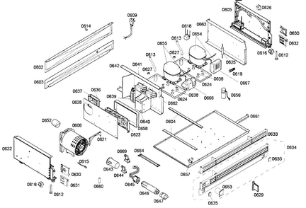 Compressor Diagram and Parts List for T36IT71NNP 22 Thermador Refrigerator