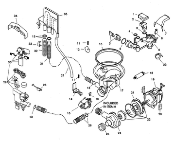 Component Assy Diagram and Parts List for SHU9955UC 12 Bosch Dishwasher