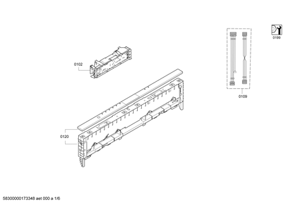 Diagram 1 Diagram and Parts List for SHV9PT53UC-70  Bosch Dishwasher