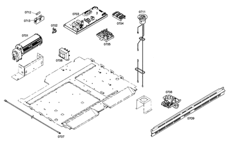 Oven Vent Diagram and Parts List for POM301 02 Thermador Microwave
