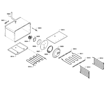 Oven Assy Diagram and Parts List for PRD366GHC 08 Thermador Range