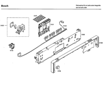 Control Panel Diagram and Parts List for SHX33A05UC 46 Bosch Dishwasher