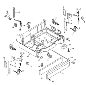 Base Diagram and Parts List for SHU9956UC 12 Bosch Dishwasher