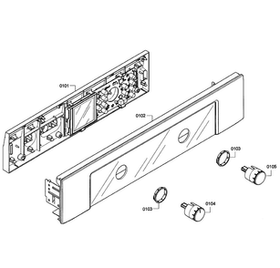 Control Panel Diagram and Parts List for HBL5750UC 08 Bosch Microwave