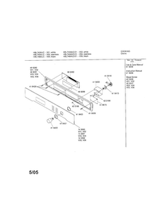 Fascia Panel Diagram and Parts List for HBL746AUC 01 Bosch Wall Oven