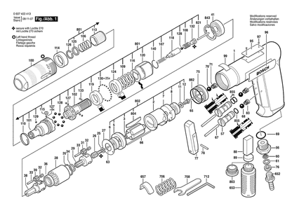 Section 1 Diagram and Parts List for 0607453413  Bosch Screwdriver