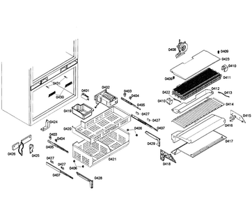 Part Location Diagram of 20004853 Bosch FREEZER BASKET