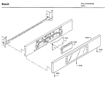 Control Panel Diagram and Parts List for HBL8661UC 02 Bosch Wall Oven