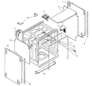 Tank Assy Diagram and Parts List for SHU6806UC 06 Bosch Dishwasher