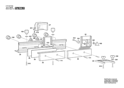 Section 2 Diagram and Parts List for 2610927684  Bosch Tool Stand & Cart